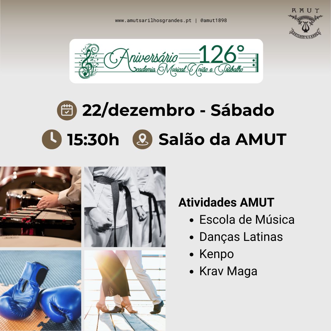 126.º Aniversário da AMUT: Atuação da Escola de Música