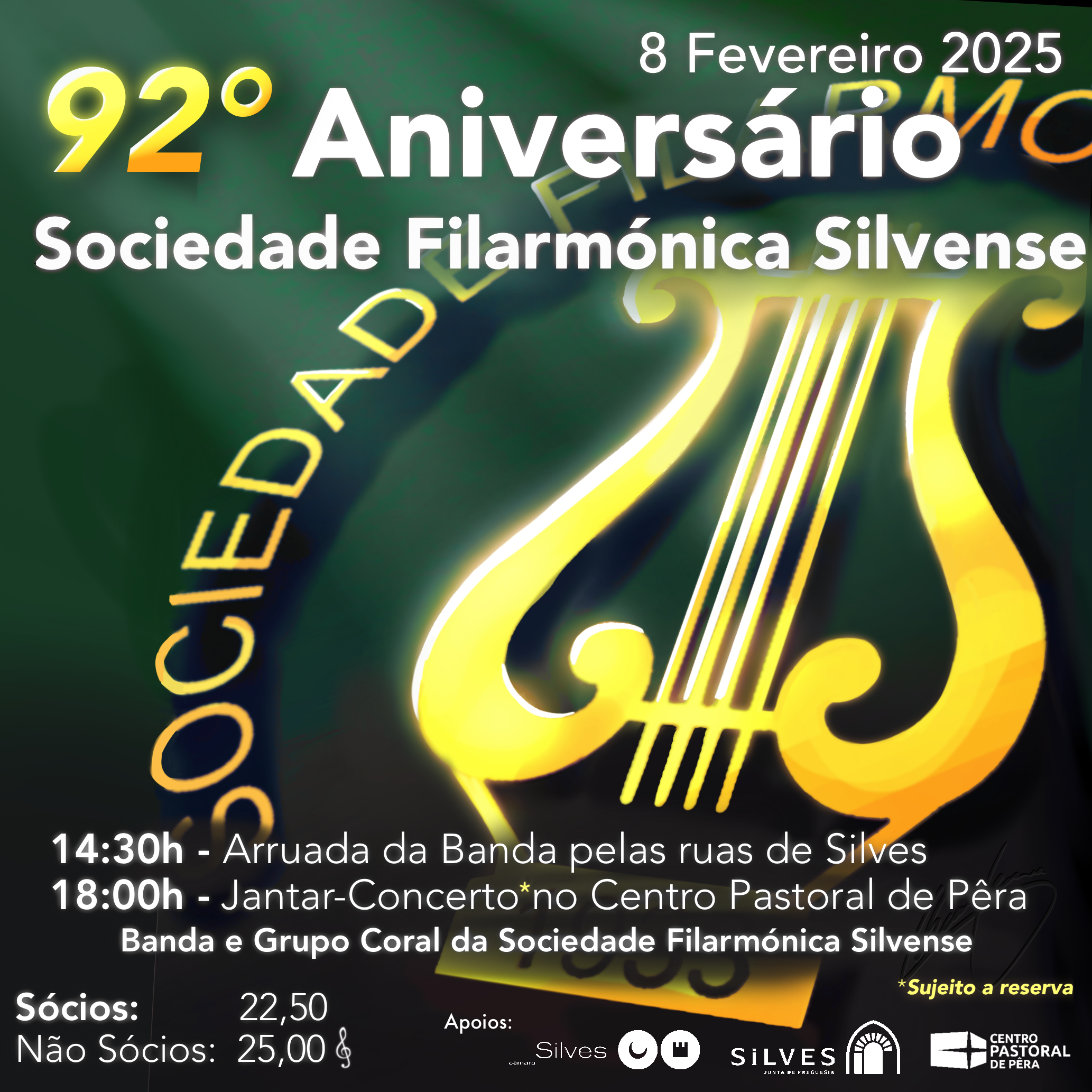 Jantar Concerto 92° Aniversário Sociedade Filarmónica Silvense