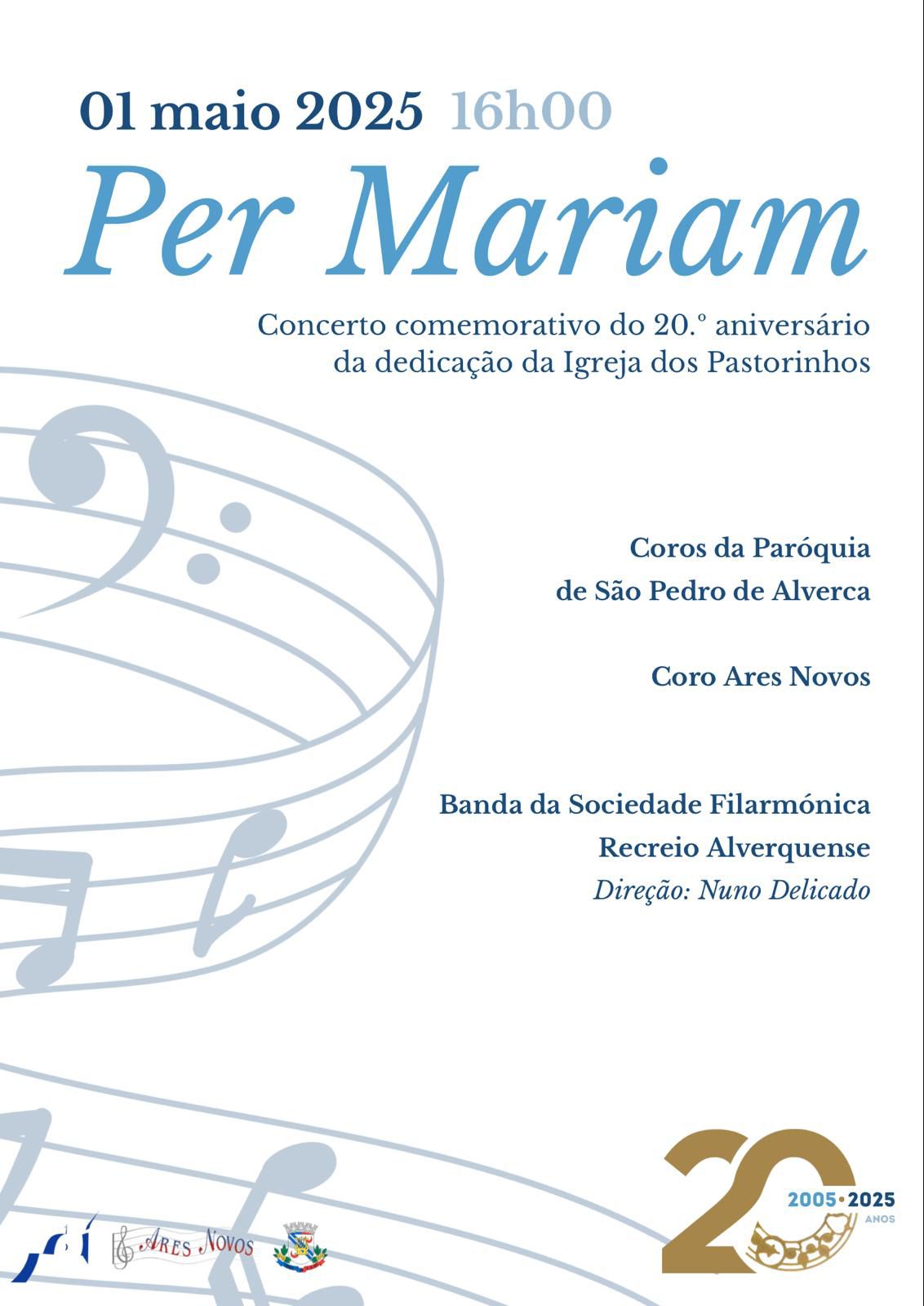 "Per Mariam" - Concerto comemorativo do 20.° aniversário da dedicação da Igreja dos Pastorinhos