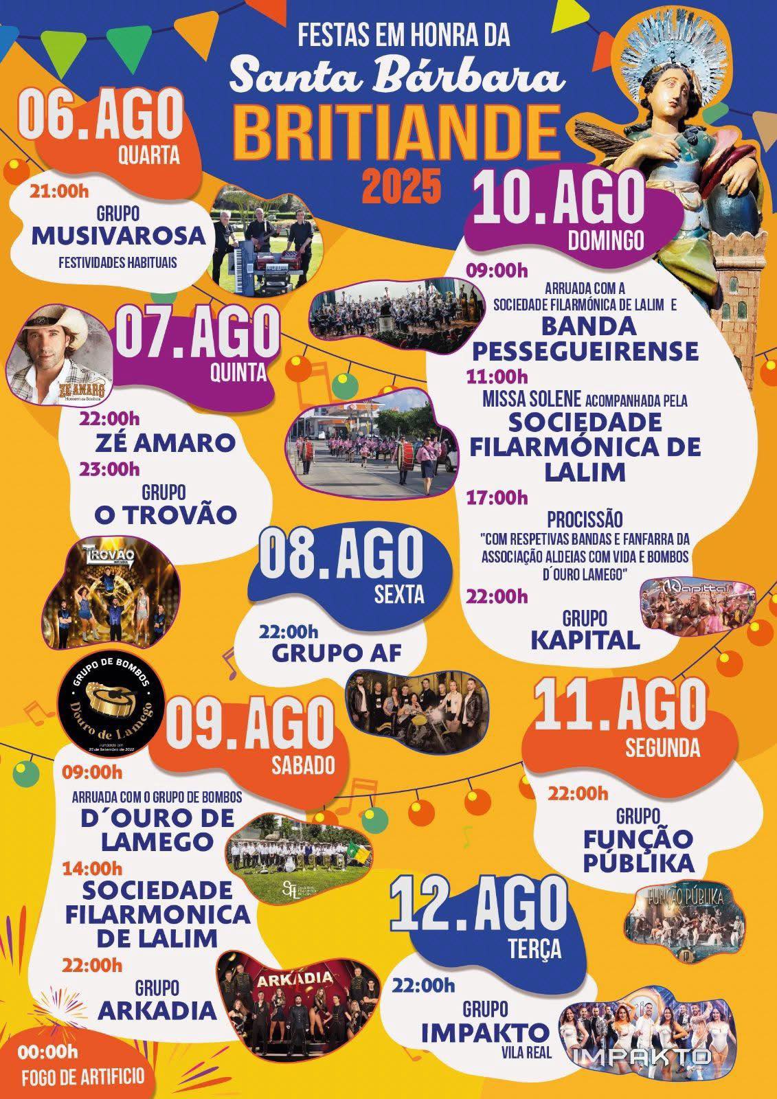 Festa em Honra de Stª Bárbara Britiande 