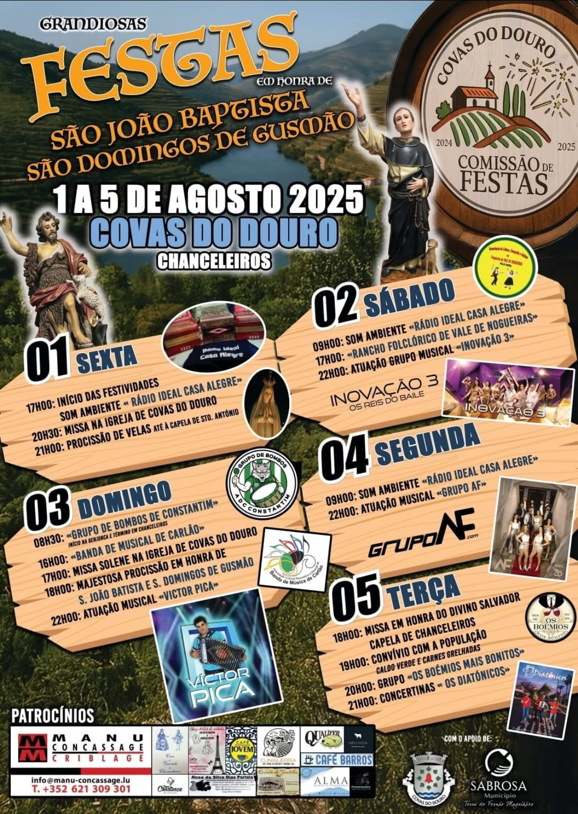 Festas EM HONRA DE SÃO JOÃO BAPTISTA SÃO DOMINGOS DE GUSMÃO