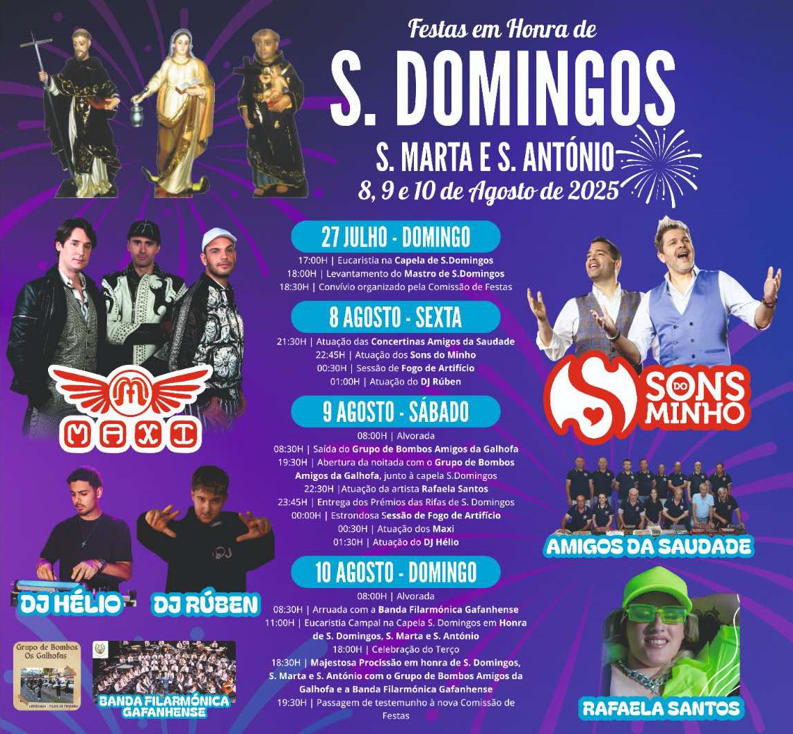 Festa de São Domingos, Santa Marta e Santo António