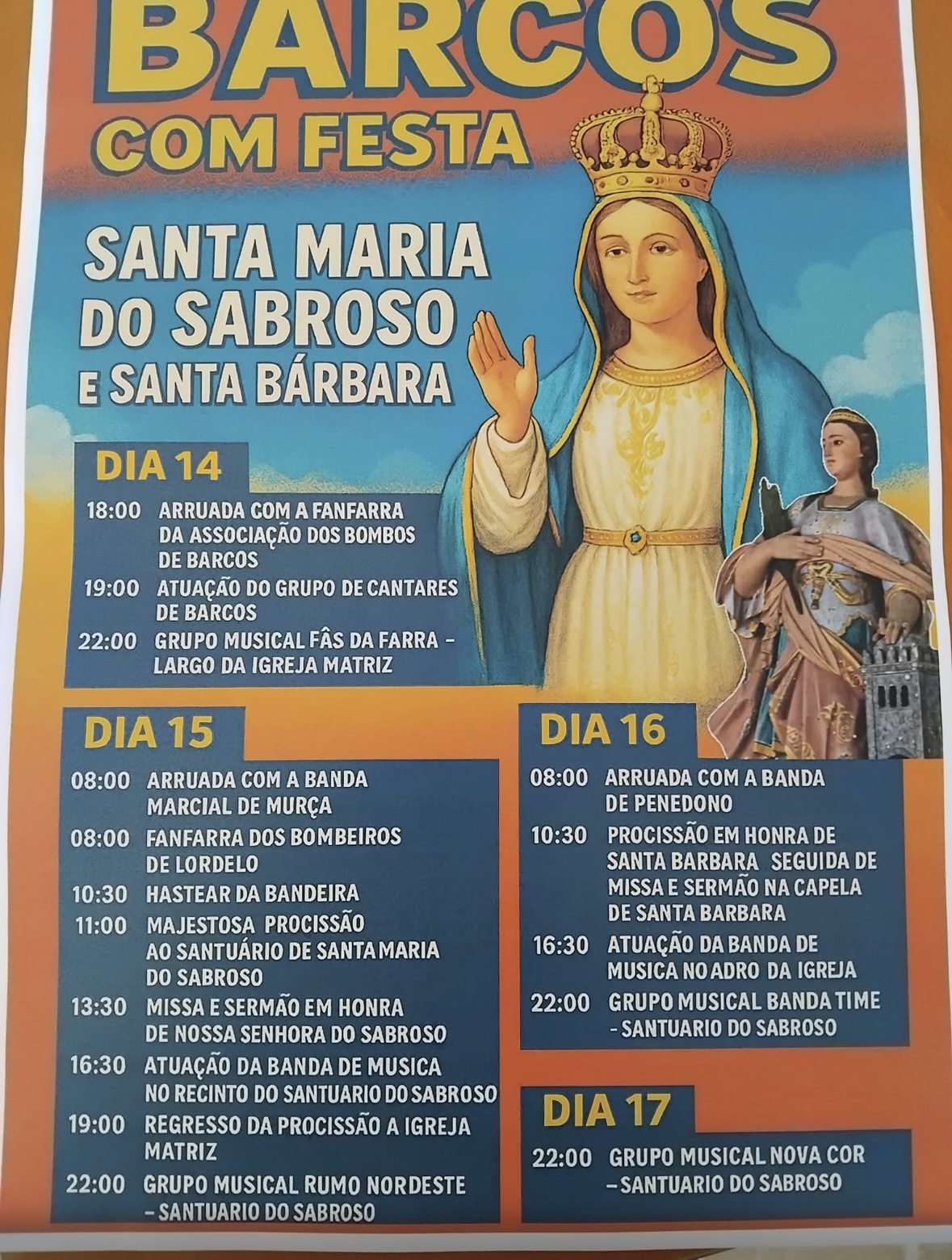 Festa em Honra de Santa Maria do Sabroso e Santa Bárbara