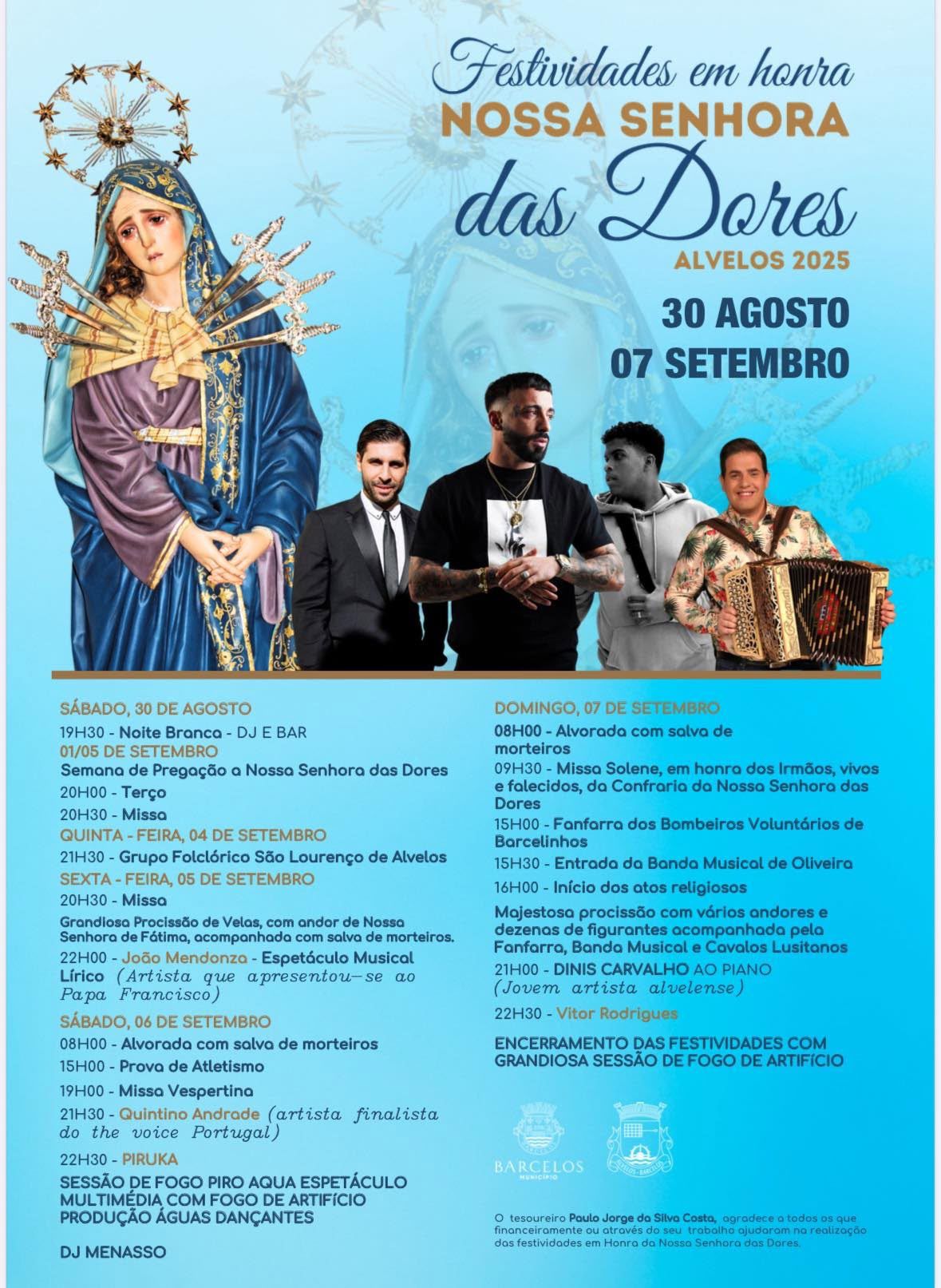 Festividades em honra Nossa Senhora das Dores