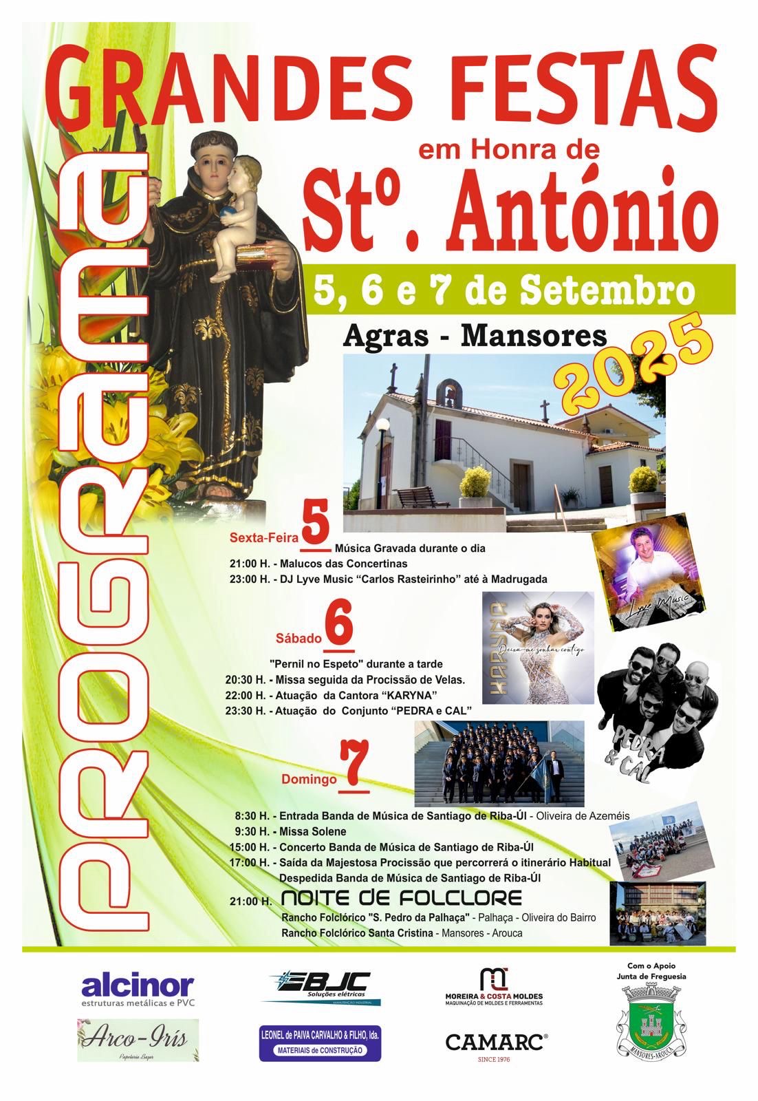 Grandes Festas em Honra de Santo António - Agras, Mansores