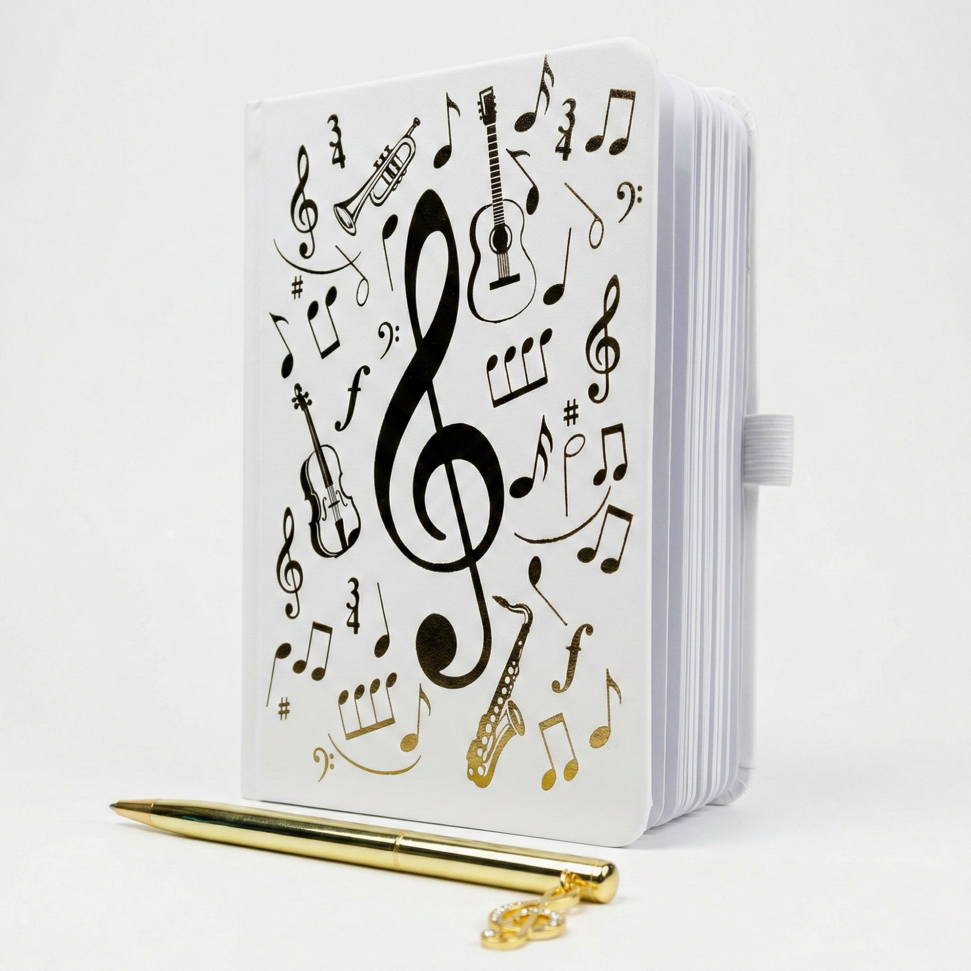 Caderno Musical com caneta